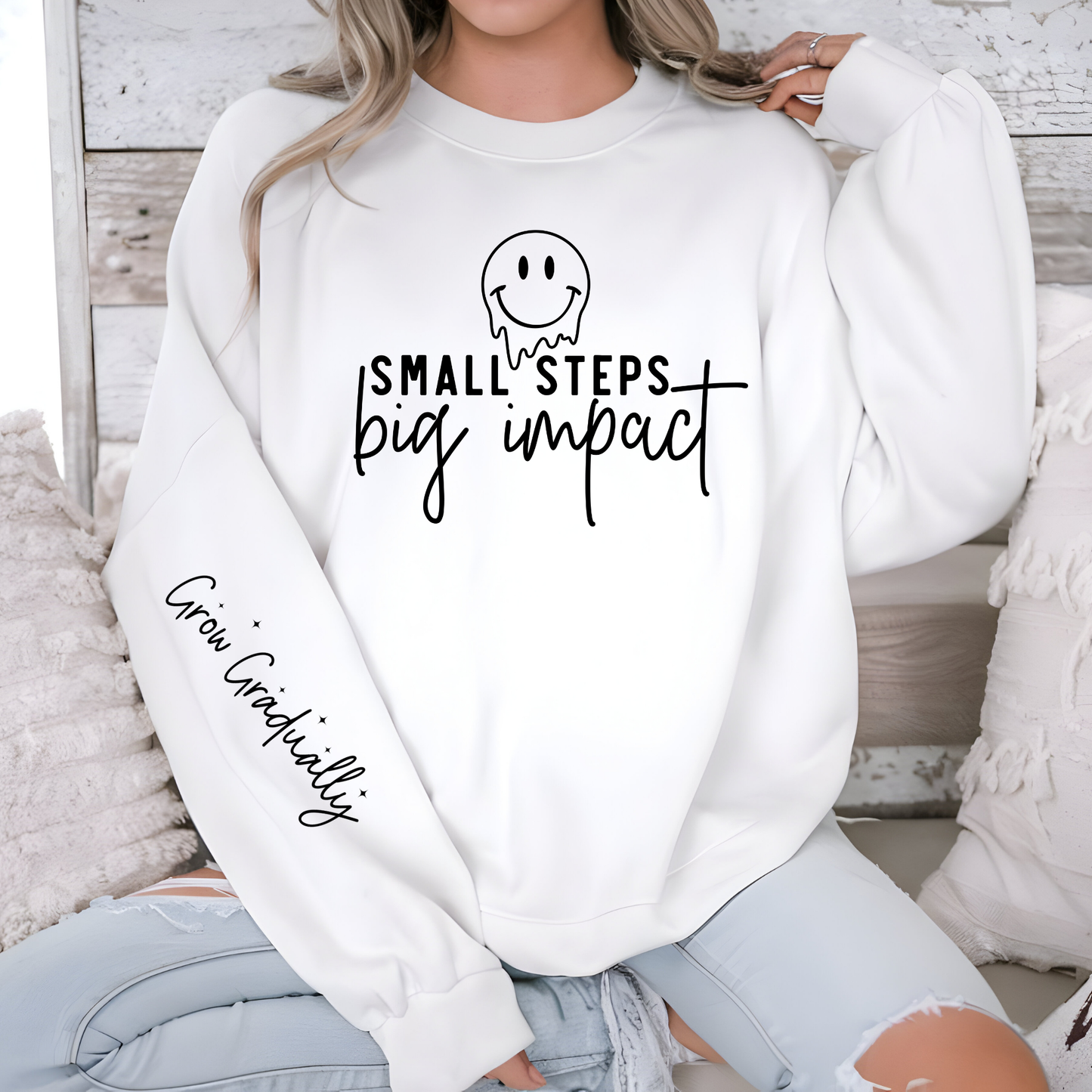 🌱 Custom Sweatshirt: Small Steps, Big Impact 🌱