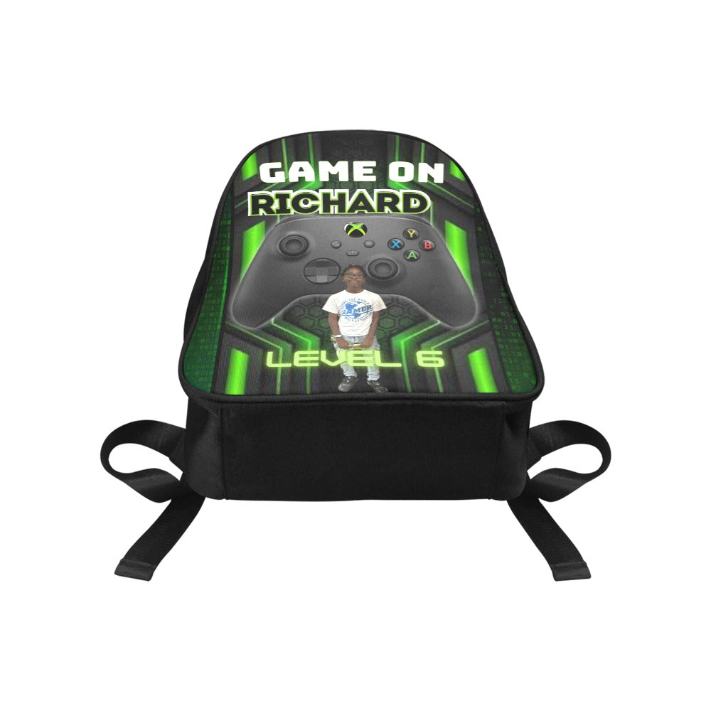 Video Game Themed Fabric School Backpack (Model 1682) (Medium)