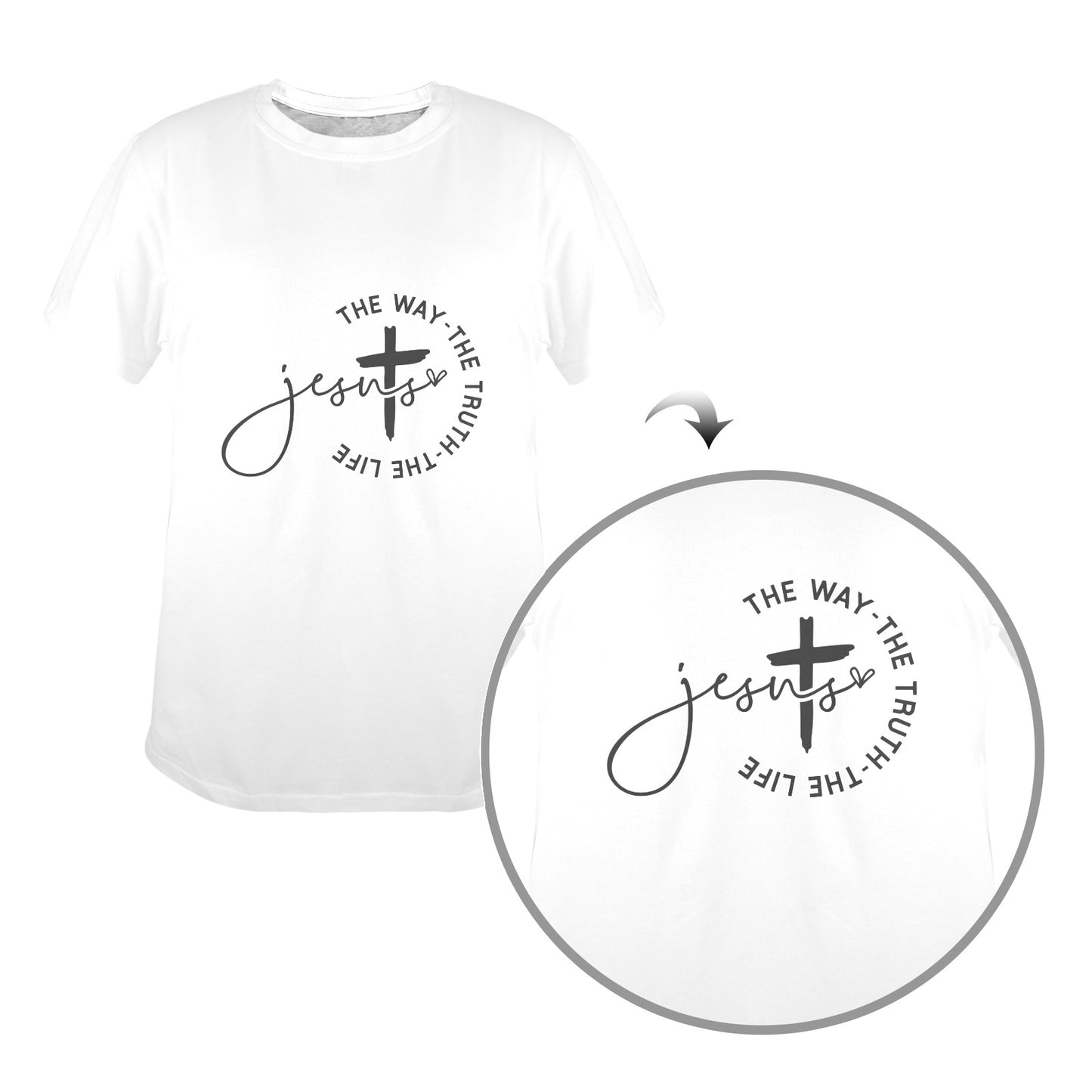 JESUS The Way Women's T-Shirt in USA Size (Front Printing) (Model T78)