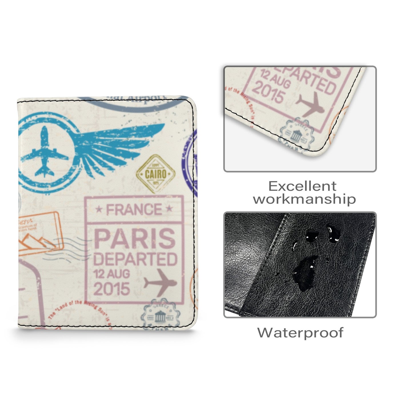 Travel Themed Passport Holder