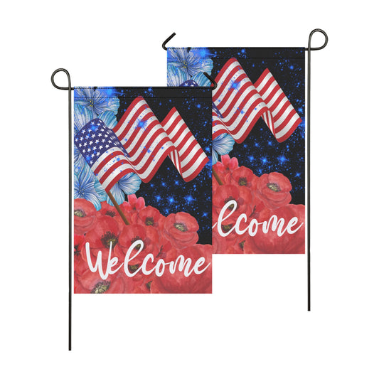 Patriot Roses Garden Flag 12''x18'' (Two Sides Printing)