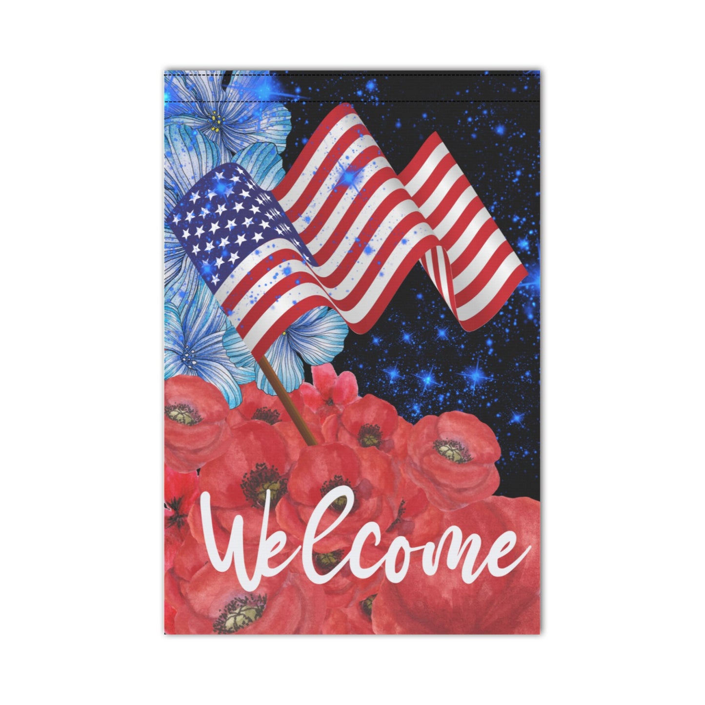 Patriot Roses Garden Flag 12''x18'' (Two Sides Printing)