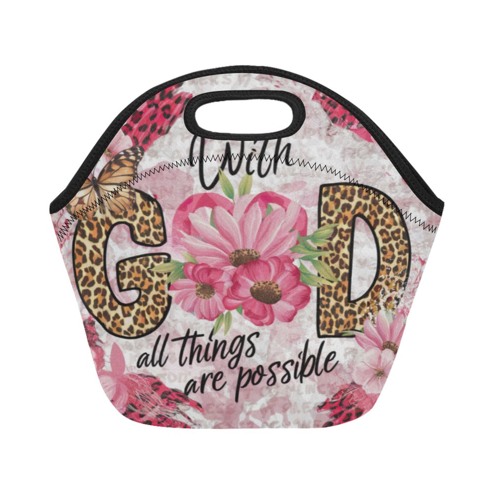 With God Neoprene Lunch Bag/Small (Model 1669)