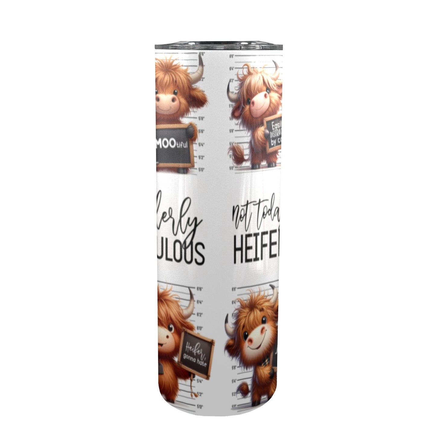 Crazy Mother Heifer 20 oz Tumbler Designs 20oz Tall Skinny Tumbler with Lid and Straw