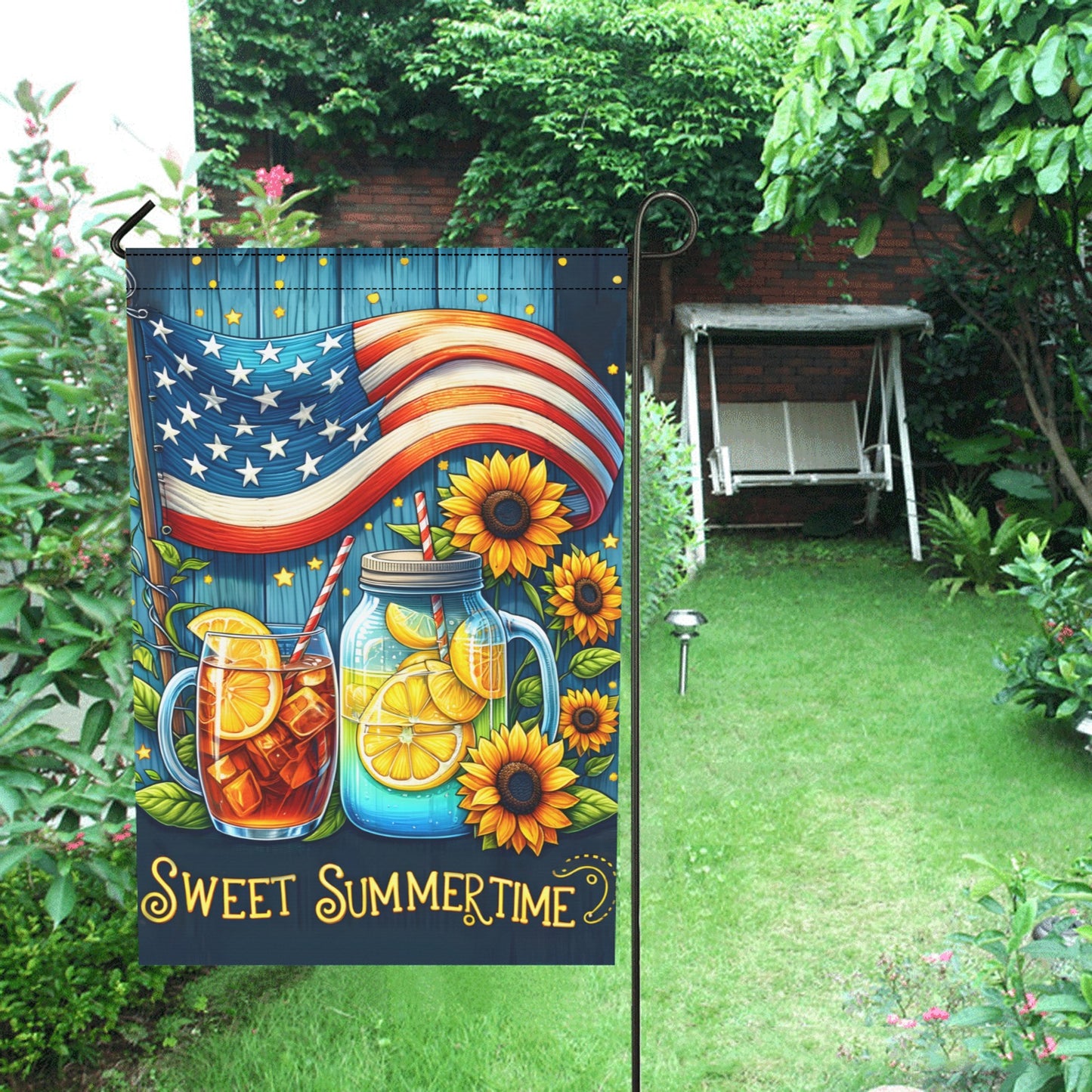 Sweet Summertime Garden Flag 12''x18'' (Two Sides Printing)