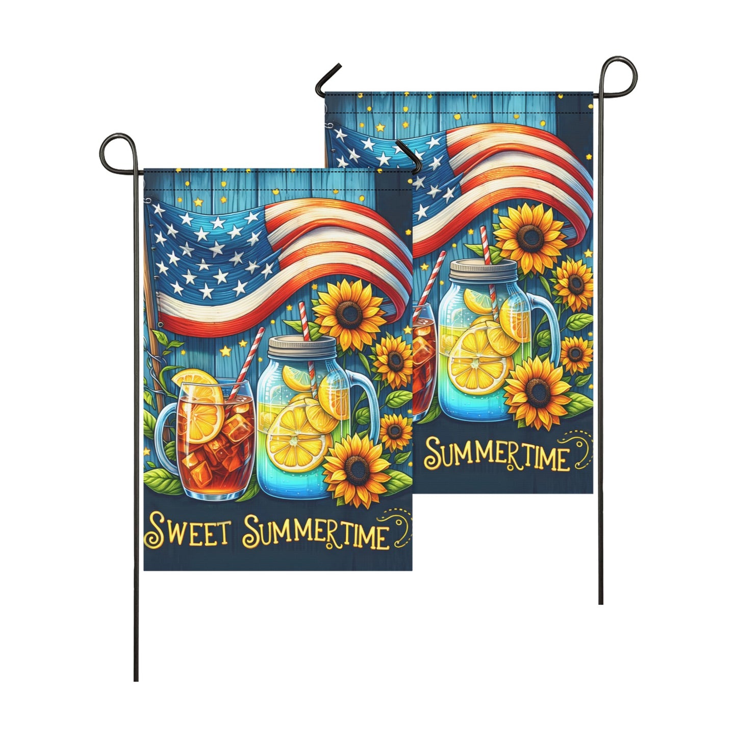 Sweet Summertime Garden Flag 12''x18'' (Two Sides Printing)