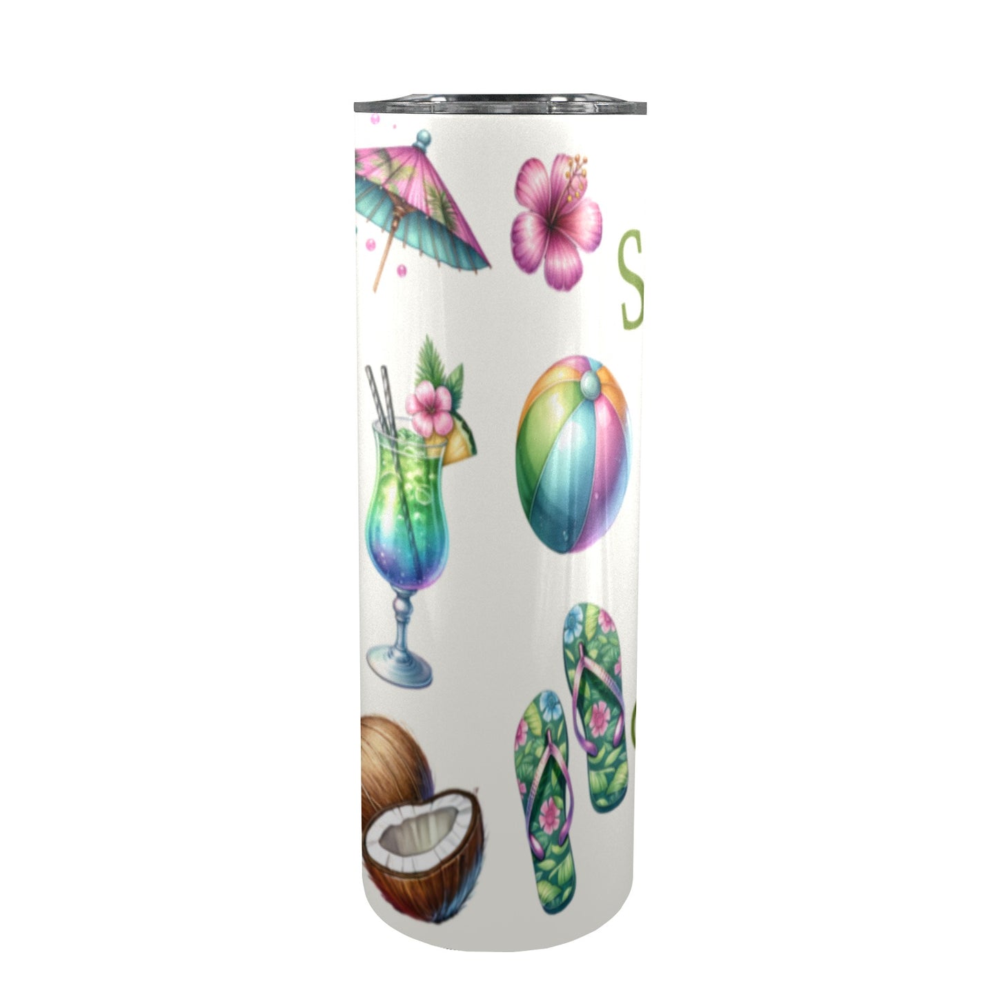 Salty 20 oz Tumbler Designs 20oz Tall Skinny Tumbler with Lid and Straw