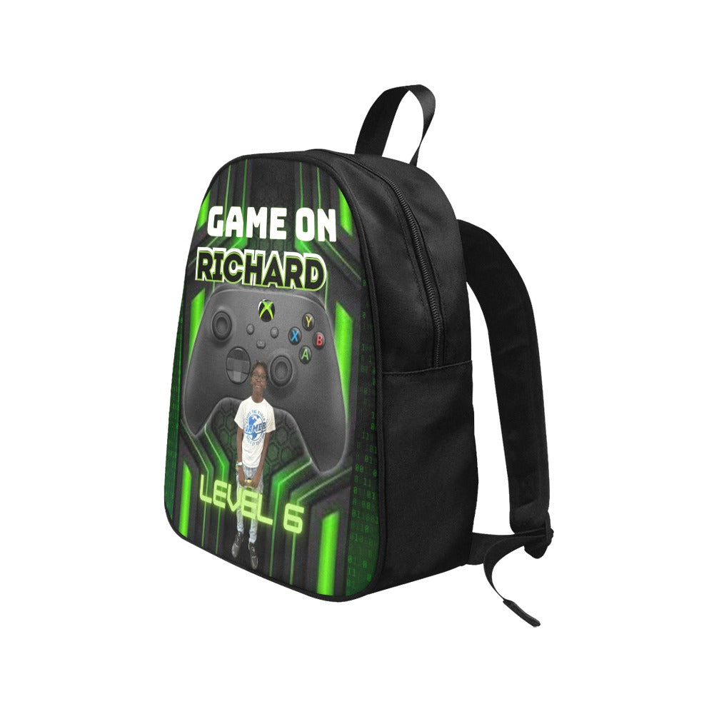 Video Game Themed Fabric School Backpack (Model 1682) (Medium)