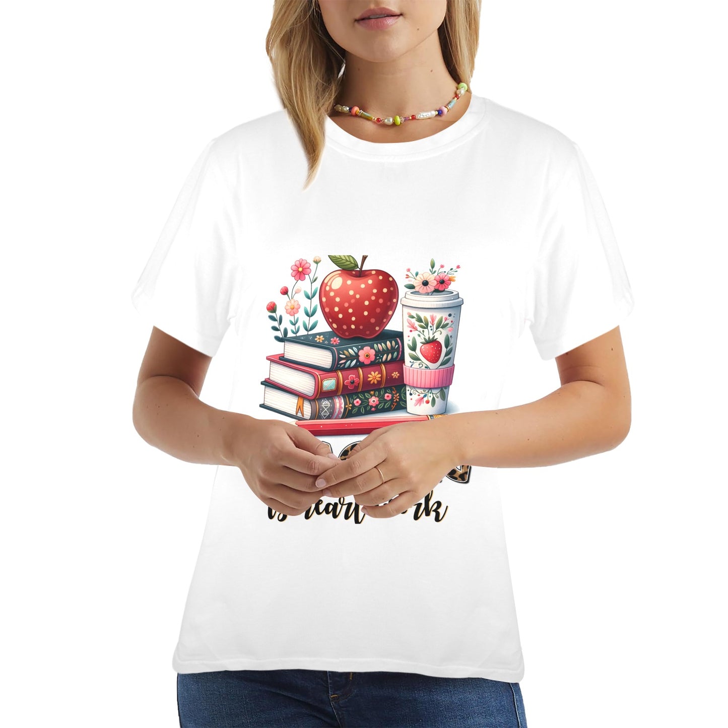 Teaching Is Heart Work Women's T-Shirt in USA Size (Front Printing) (Model T78)