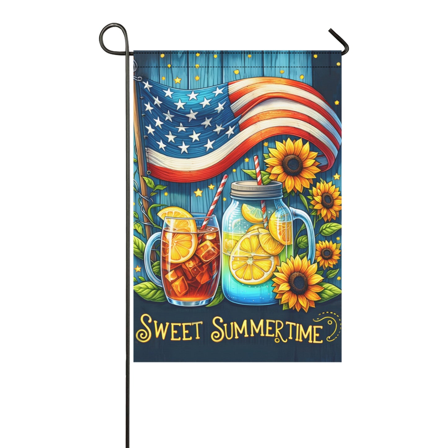 Sweet Summertime Garden Flag 12''x18'' (Two Sides Printing)