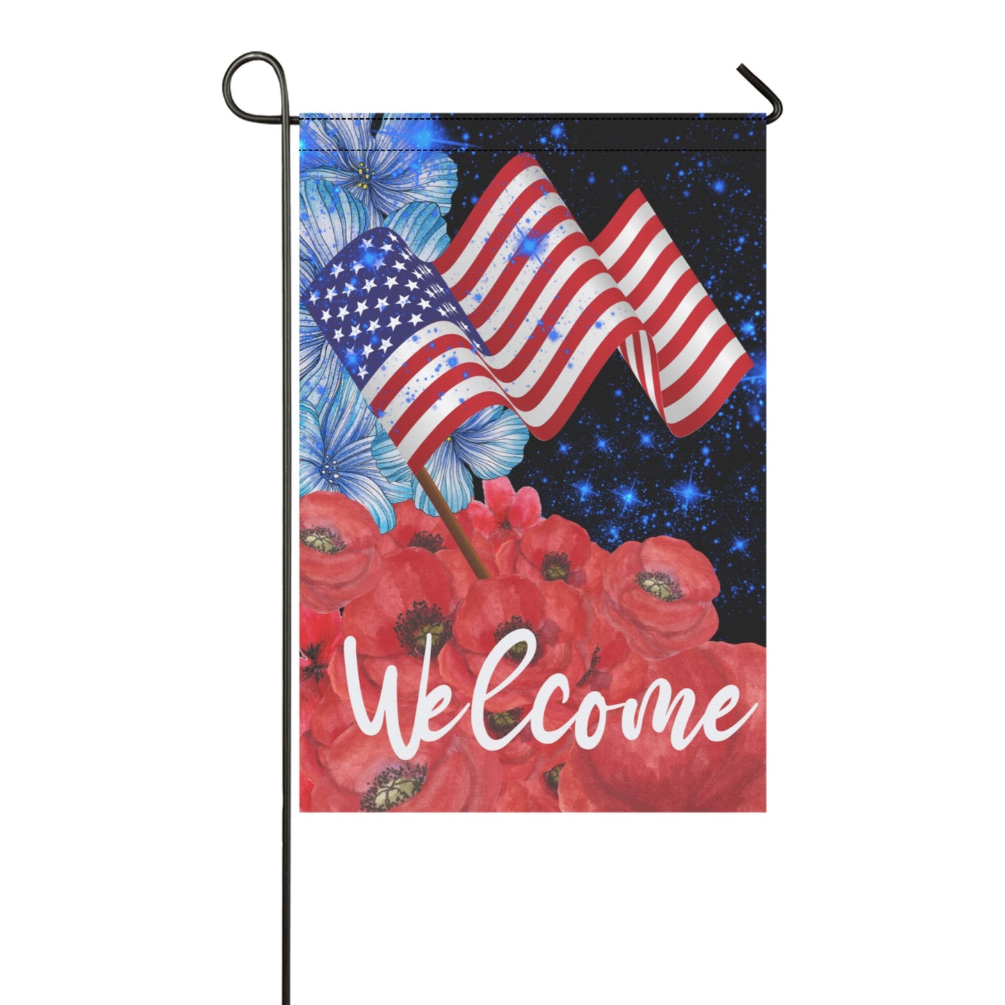 Patriot Roses Garden Flag 12''x18'' (Two Sides Printing)