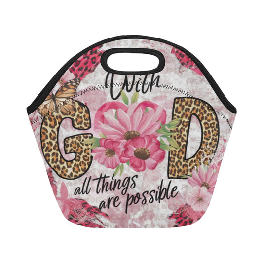 With God Neoprene Lunch Bag/Small (Model 1669)