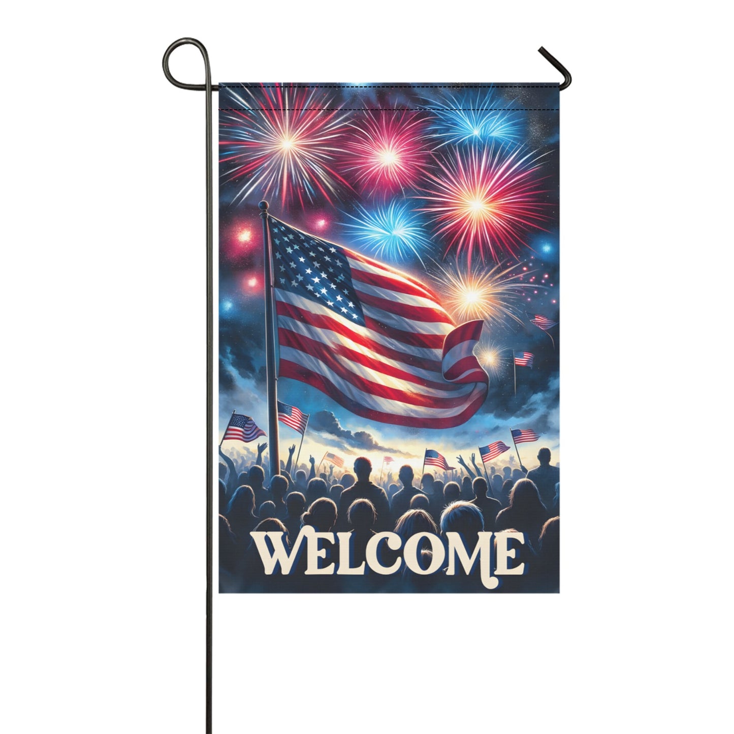 Patriotic Welcome Garden Flag 12''x18'' (Two Sides Printing)