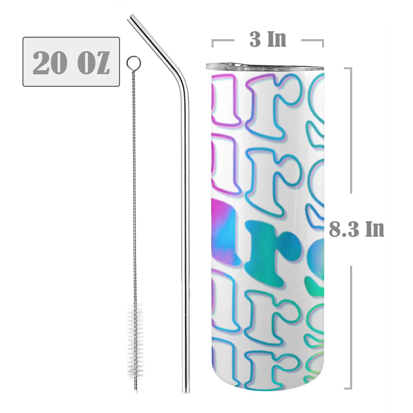 Nurse 20 oz Tumbler Designs 20oz Tall Skinny Tumbler with Lid and Straw