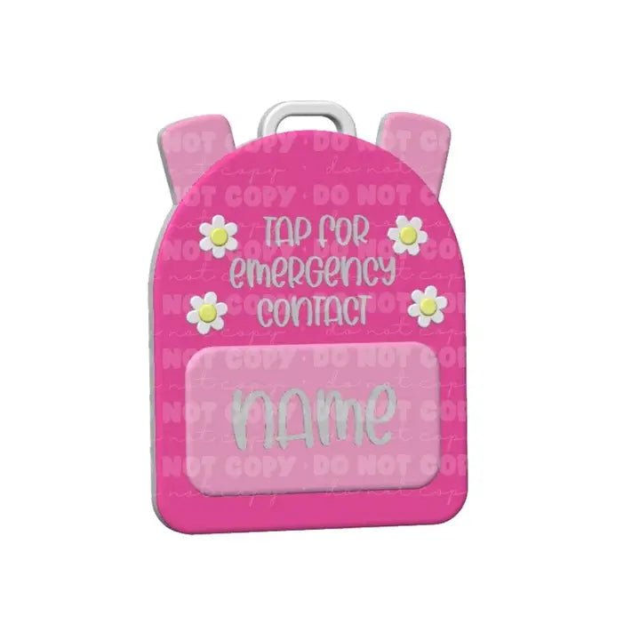 Emergency Tap To Contact Backpack Keychain Tag