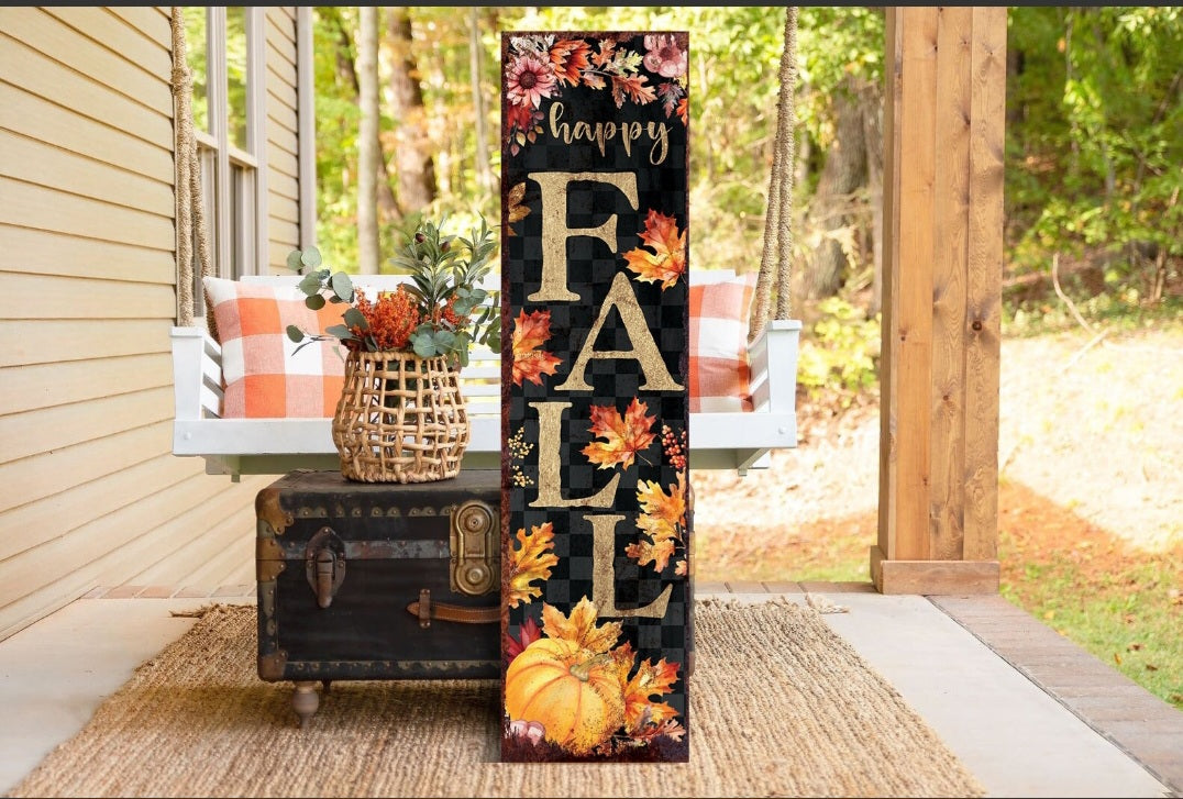 36in Fall Porch Sign - Front Porch Fall Welcome Sign.