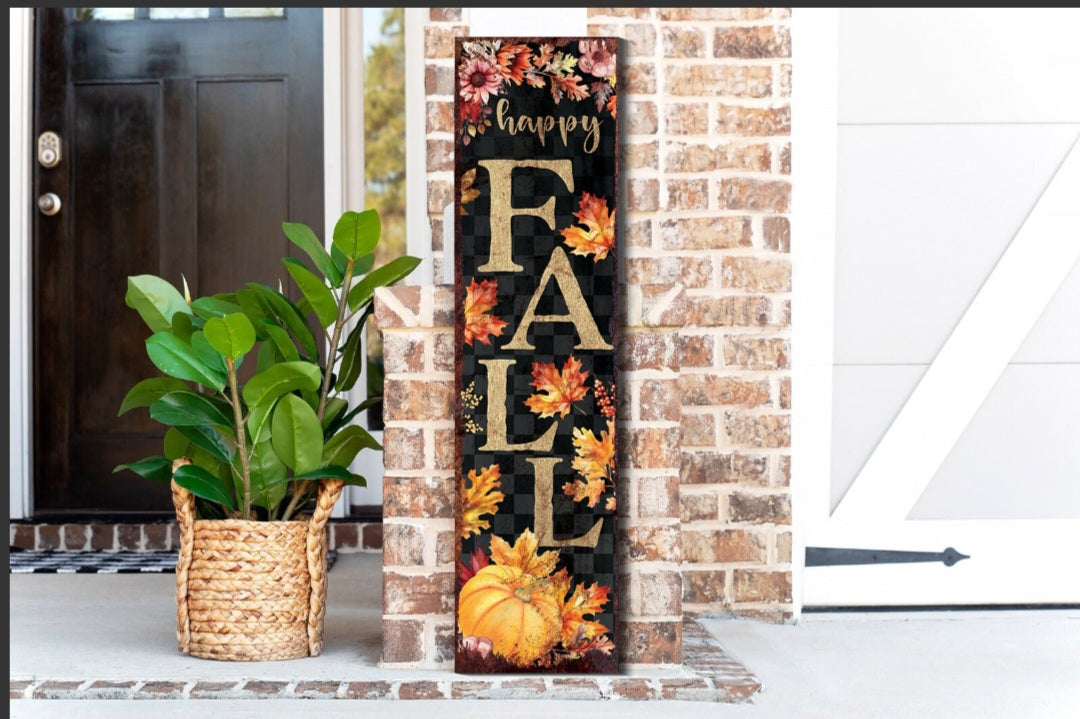 36in Fall Porch Sign - Front Porch Fall Welcome Sign.