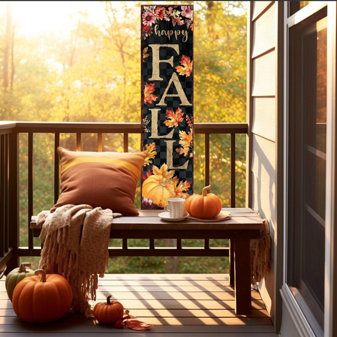 36in Fall Porch Sign - Front Porch Fall Welcome Sign.