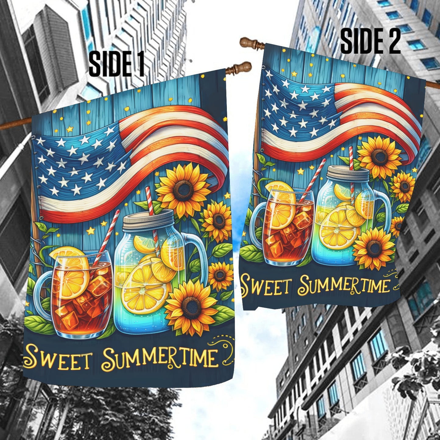 Sweet Summertime Garden Flag 12''x18'' (Two Sides Printing)