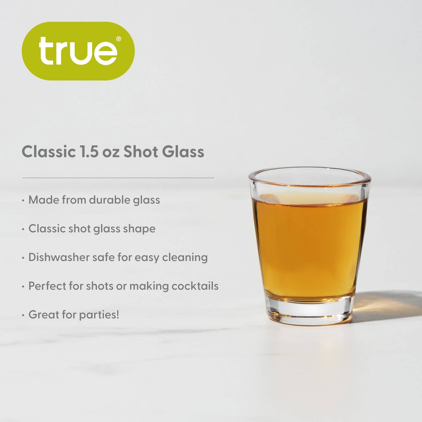 Classic Glass Shot Glass - 1.5 oz - CDU of 12