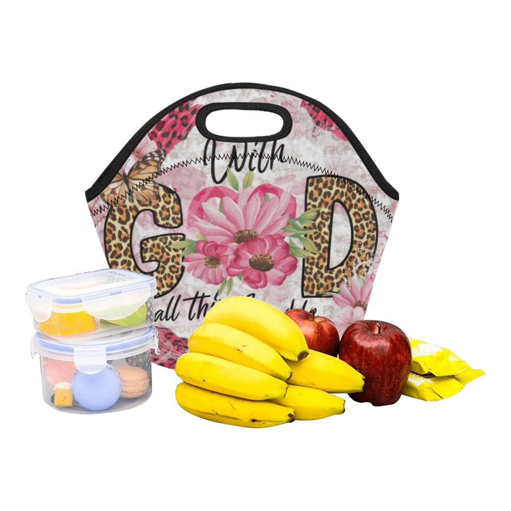 With God Neoprene Lunch Bag/Small (Model 1669)