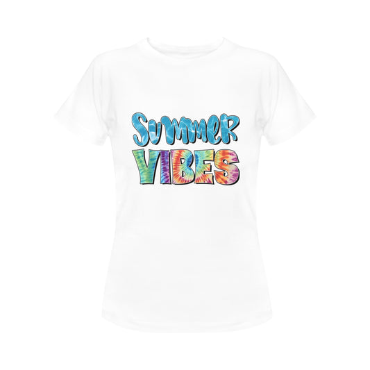 Summer Vibes Women's T-Shirt in USA Size (Front Printing Only)