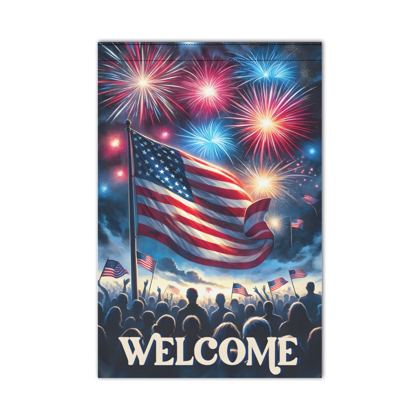 Patriotic Welcome Garden Flag 12''x18'' (Two Sides Printing)