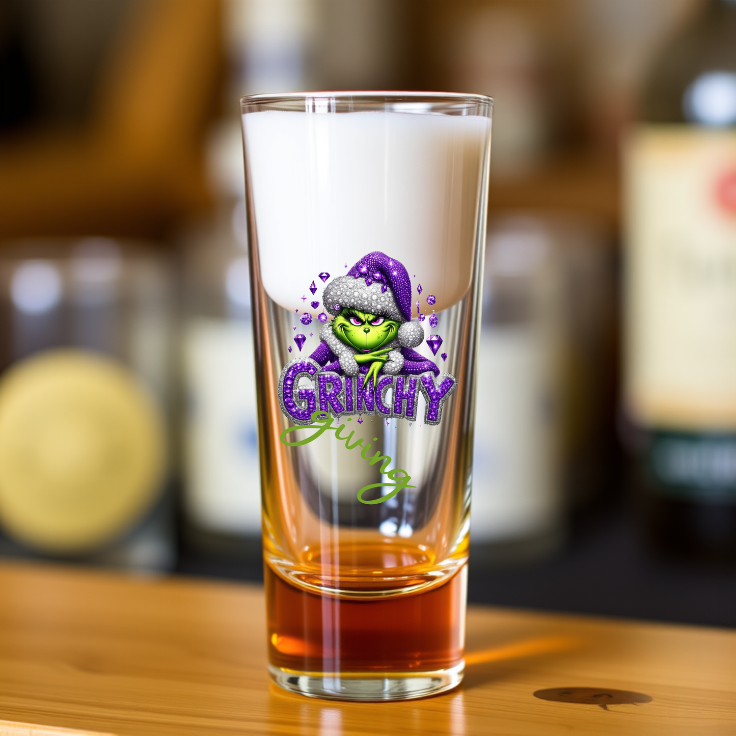 🦃💜 Grinchy Giving double shot glasses