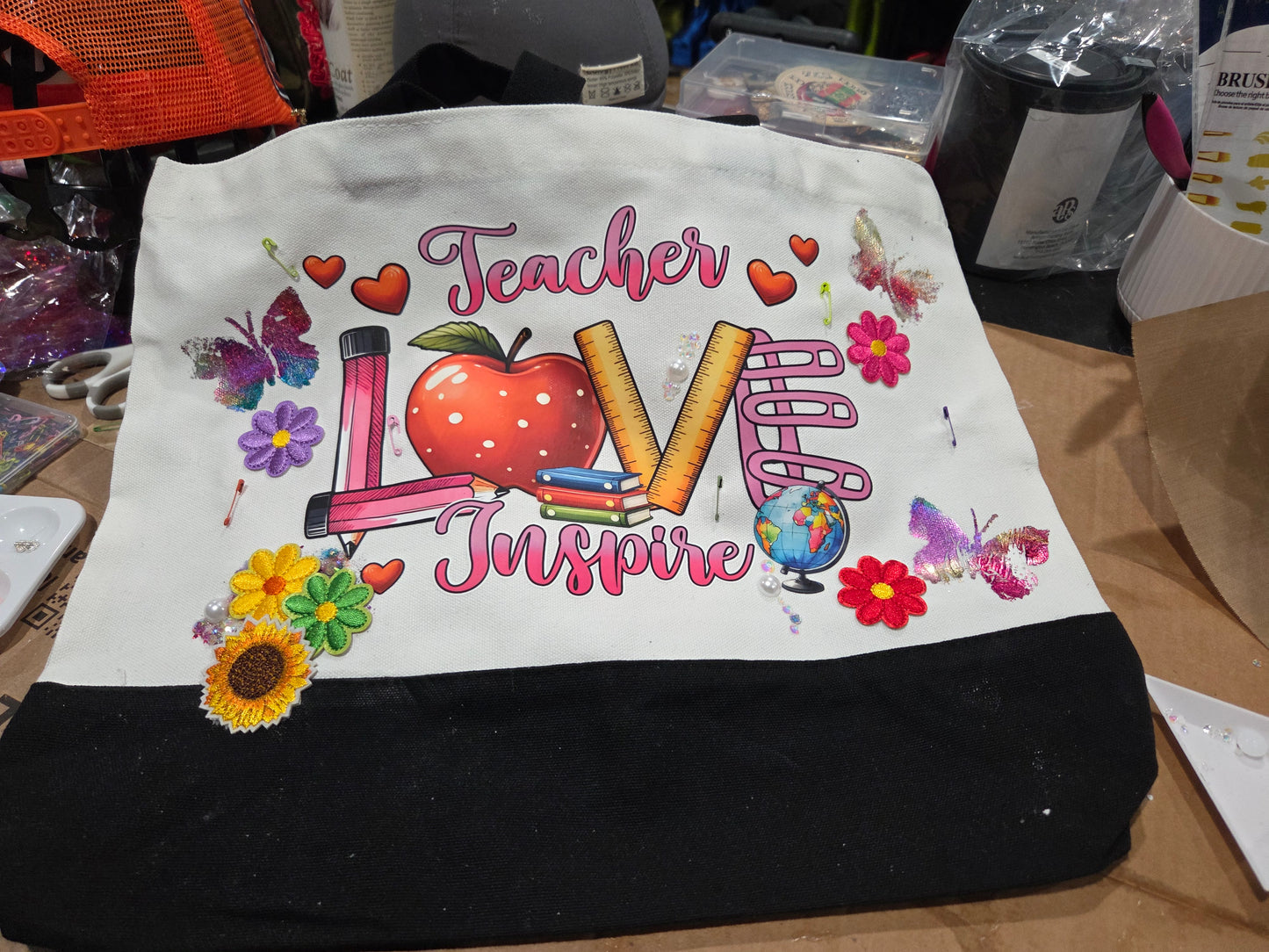 Teacher Inspired Custom Trucker Hat & Tote bag set.