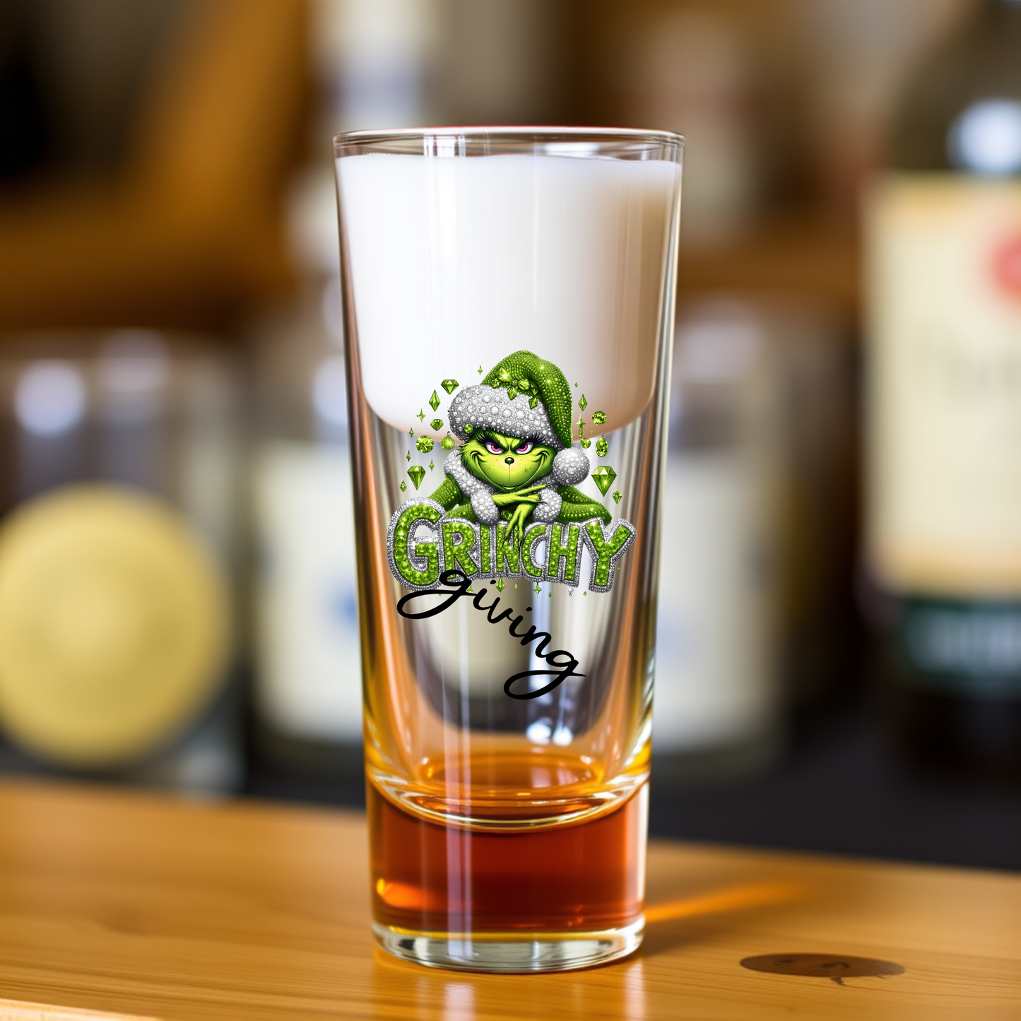 🦃💜 Grinchy Giving double shot glasses