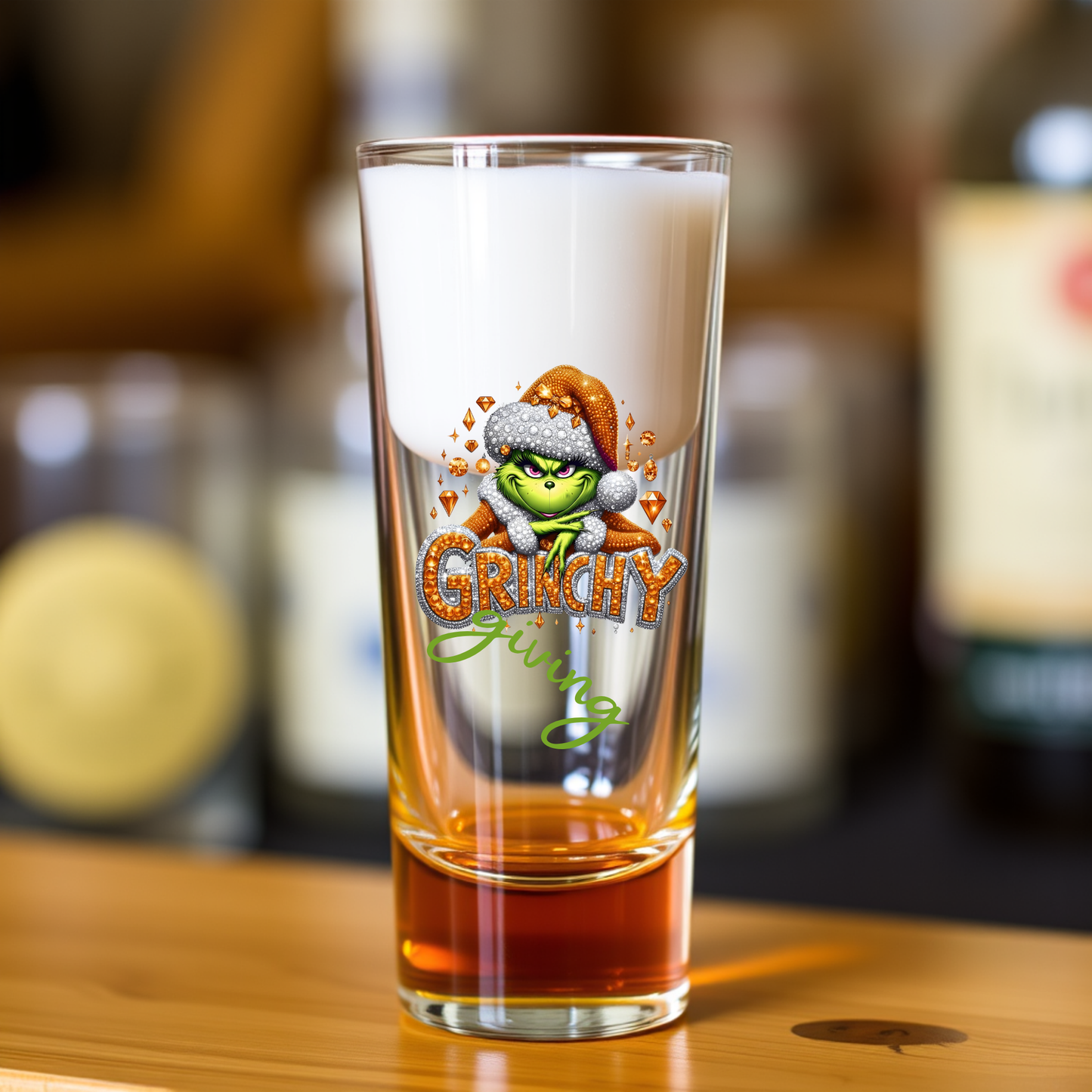 🦃💜 Grinchy Giving double shot glasses