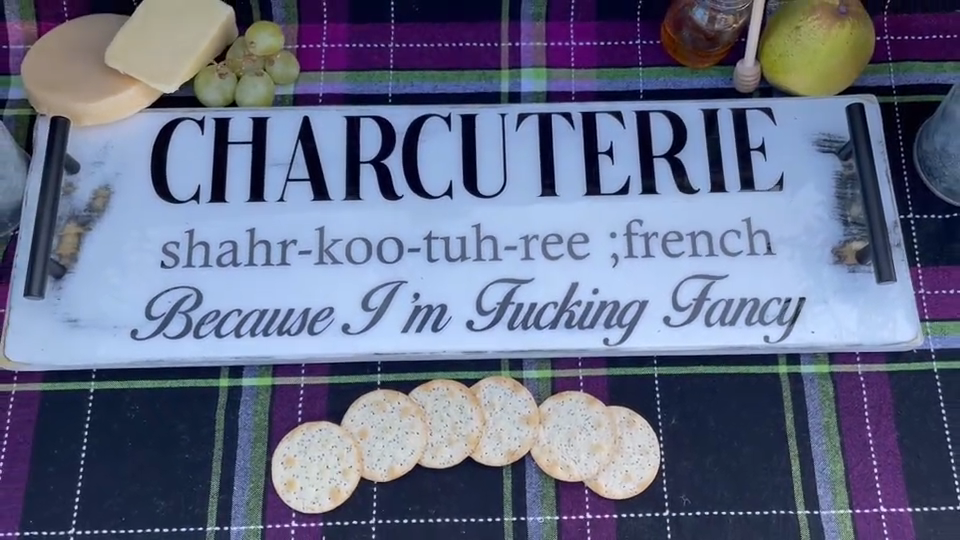 Funny Snarky Charcuterie Board Adult Humor Sweary