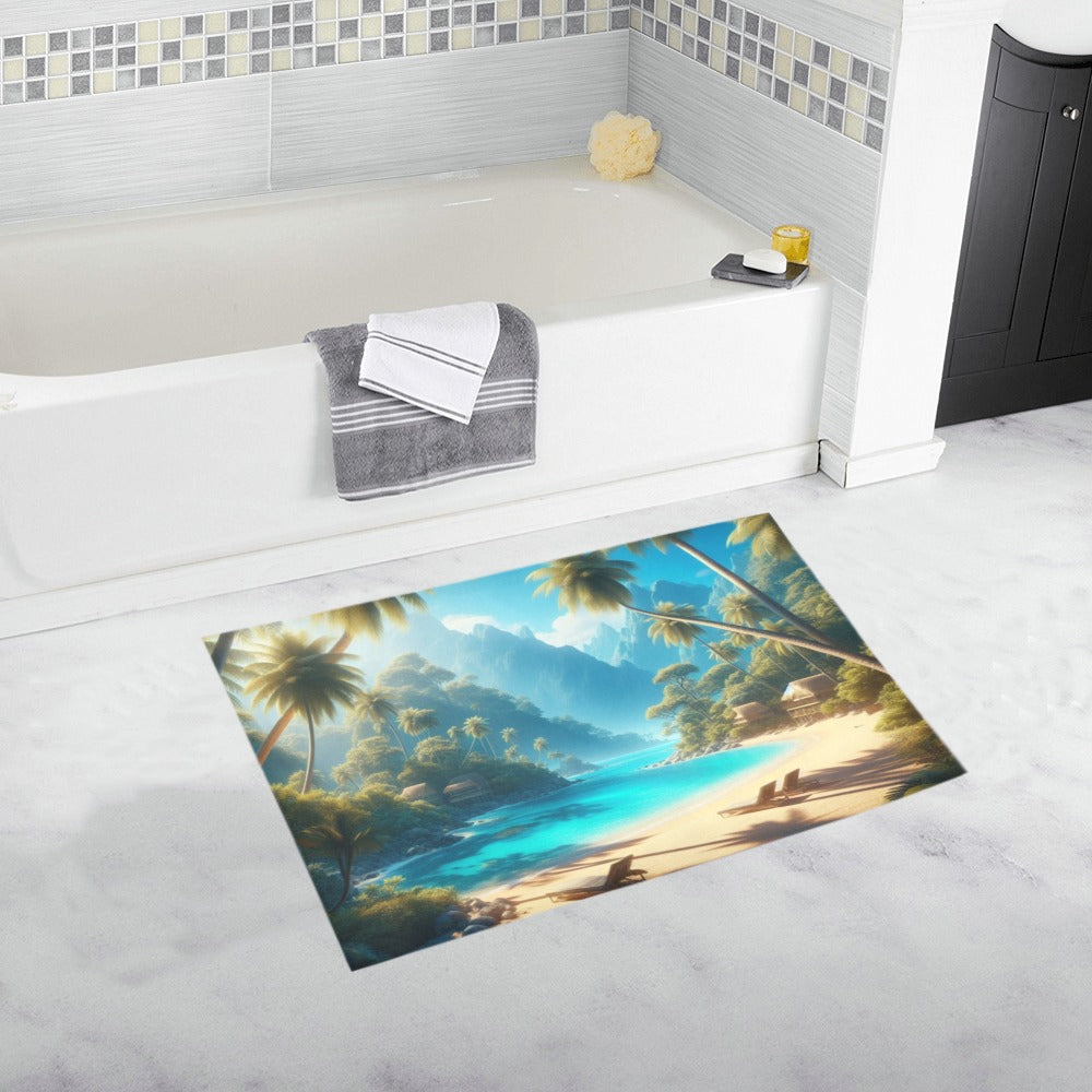 Beach Design Bath Rug 20''x 32''