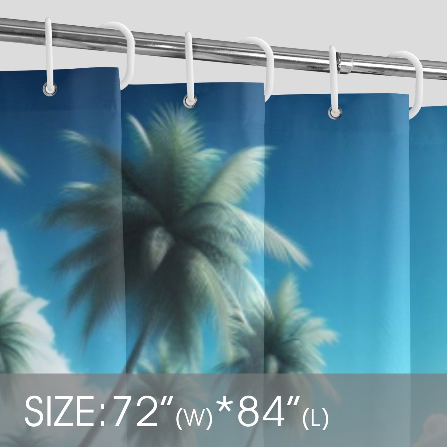 Beach Blue Shower Curtain 72"x84"