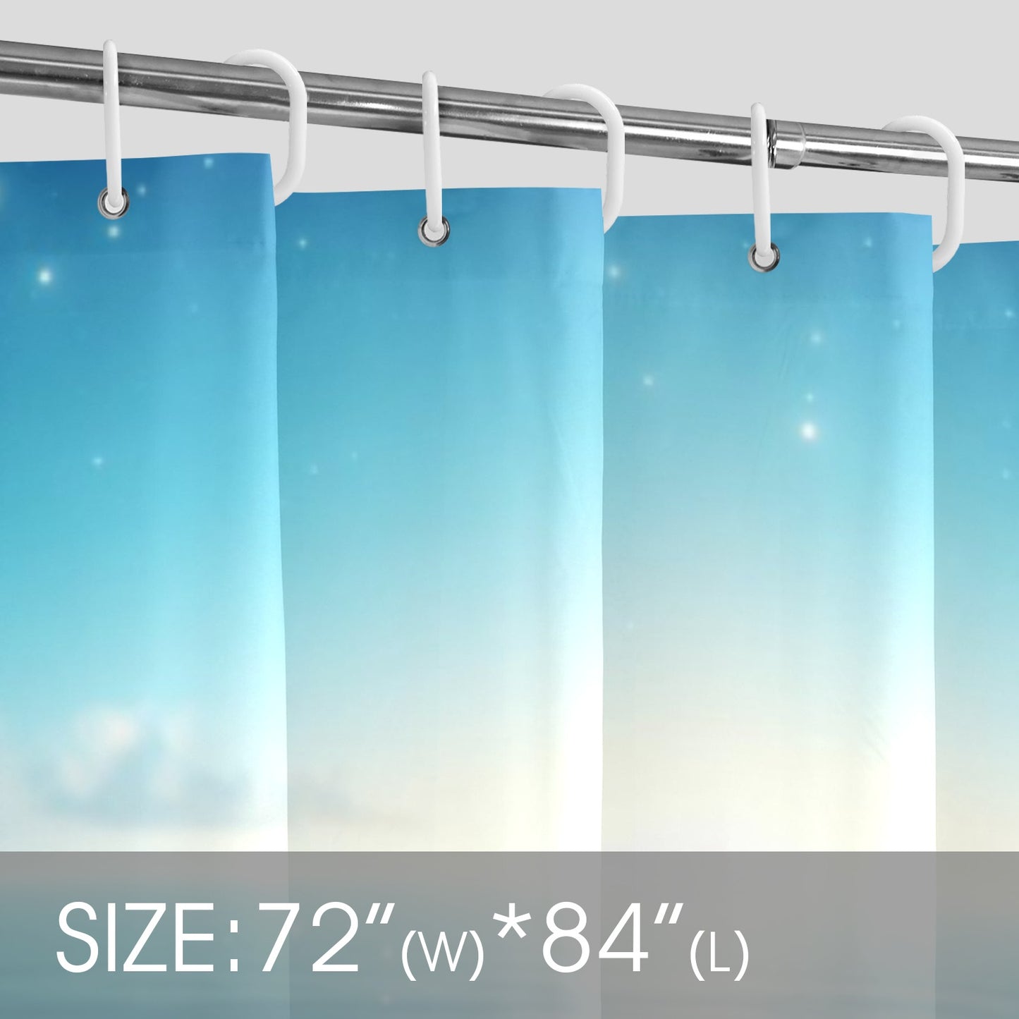 Beach Vibes Shower Curtain 72"x84"