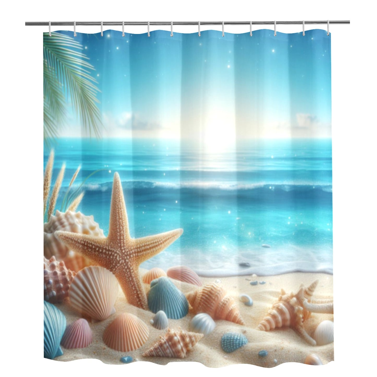 Beach Vibes Shower Curtain 72"x84"