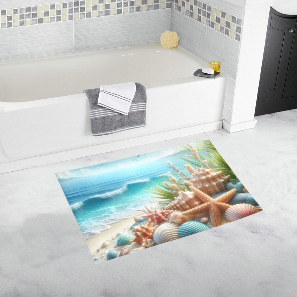 Beach Seashells/Starfish Bath Rug 20''x 32''