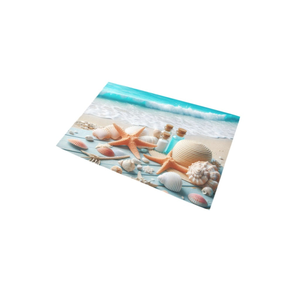 Beach Rolling Waves Bath Rug 20''x 32''