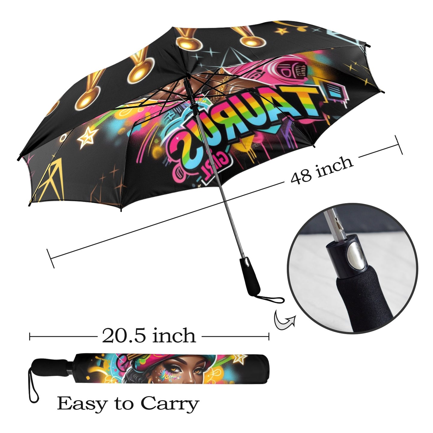 Taurus Girl Semi-Automatic Foldable Umbrella (Model U12)