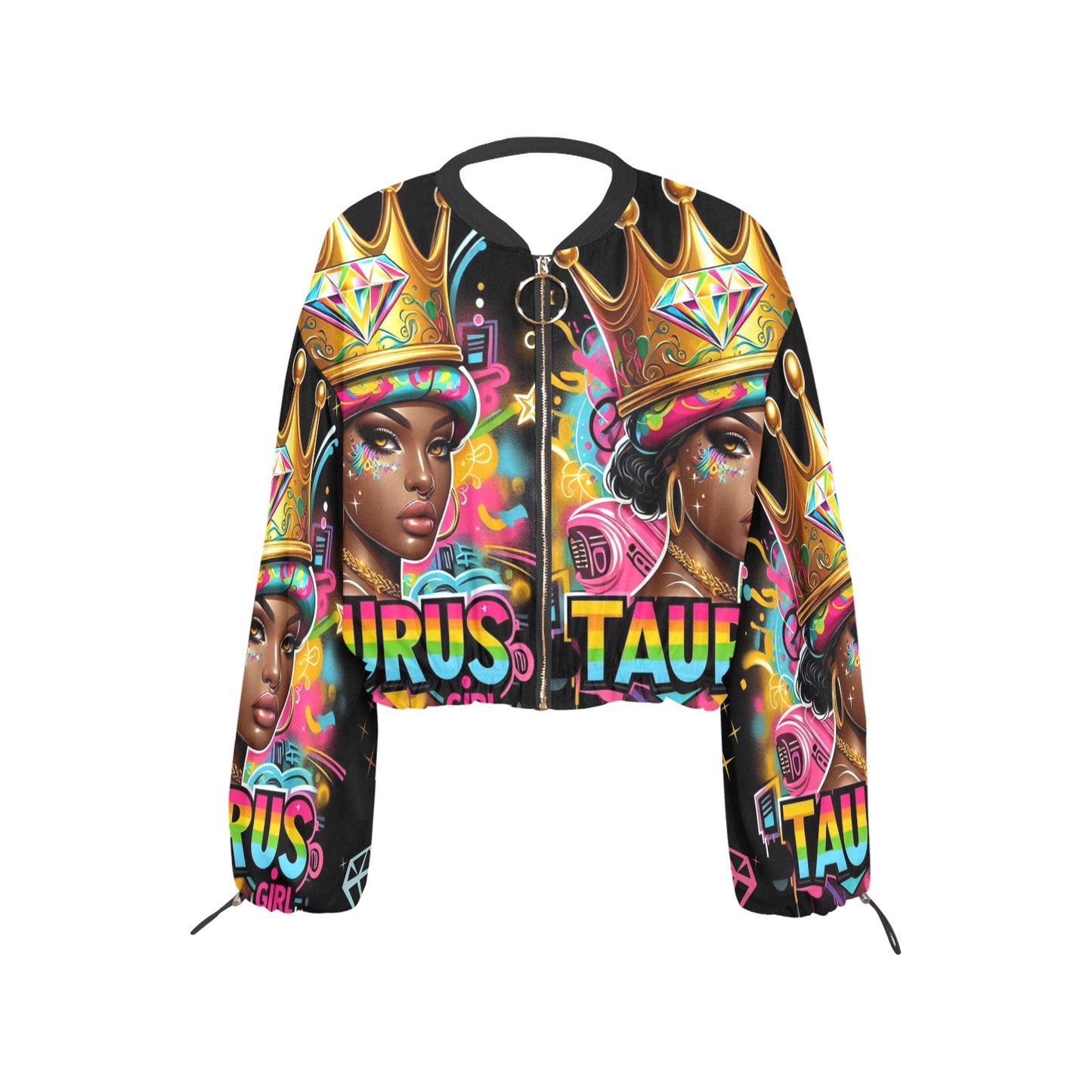 Taurus Girl Cropped Chiffon Jacket for Women (Model H30)