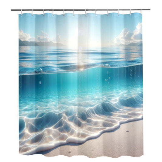 Beach High Tide Shower Curtain 72"x84"