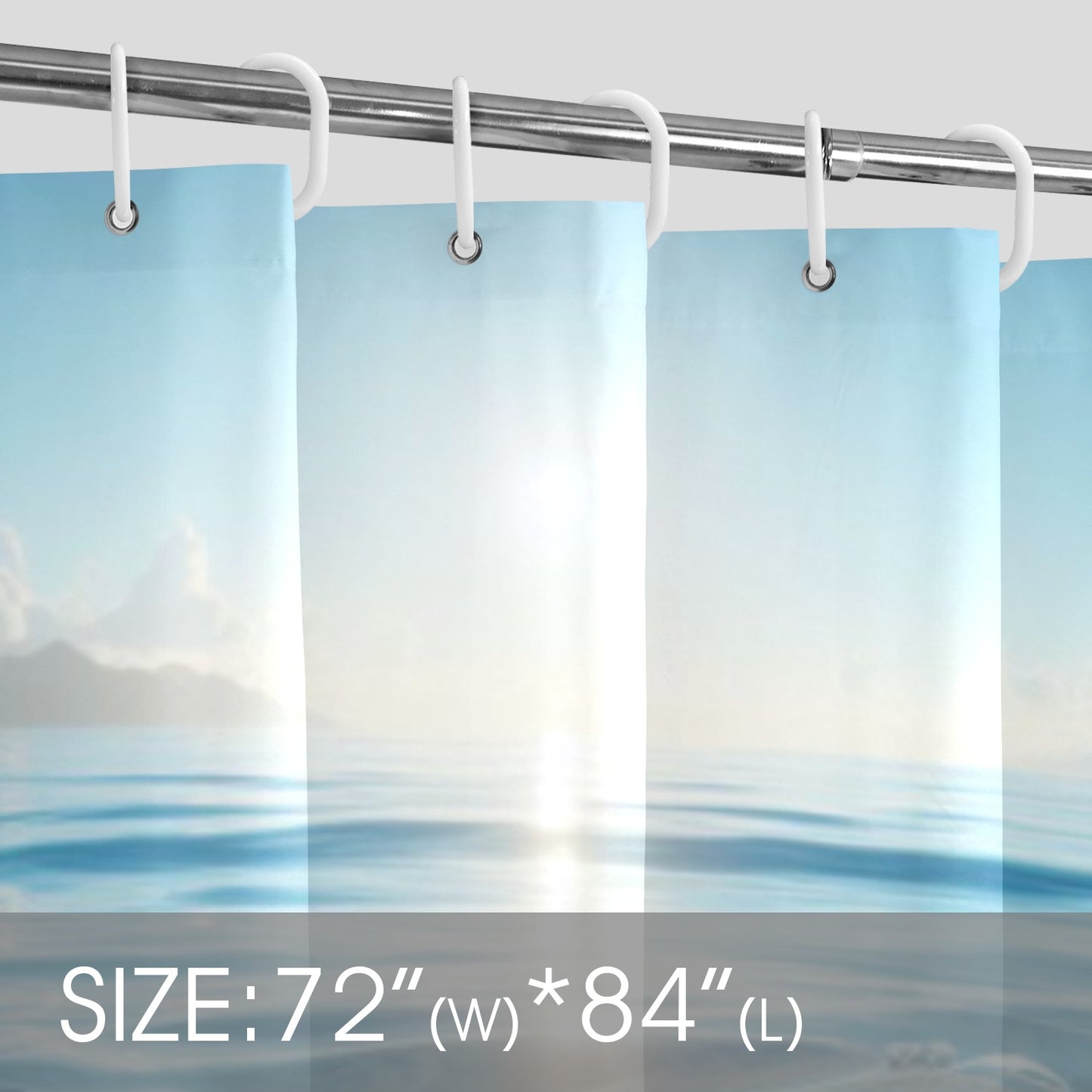 Beach High Tide Shower Curtain 72"x84"