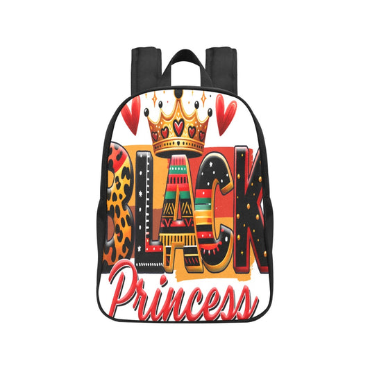 Black Princess Fabric School Backpack