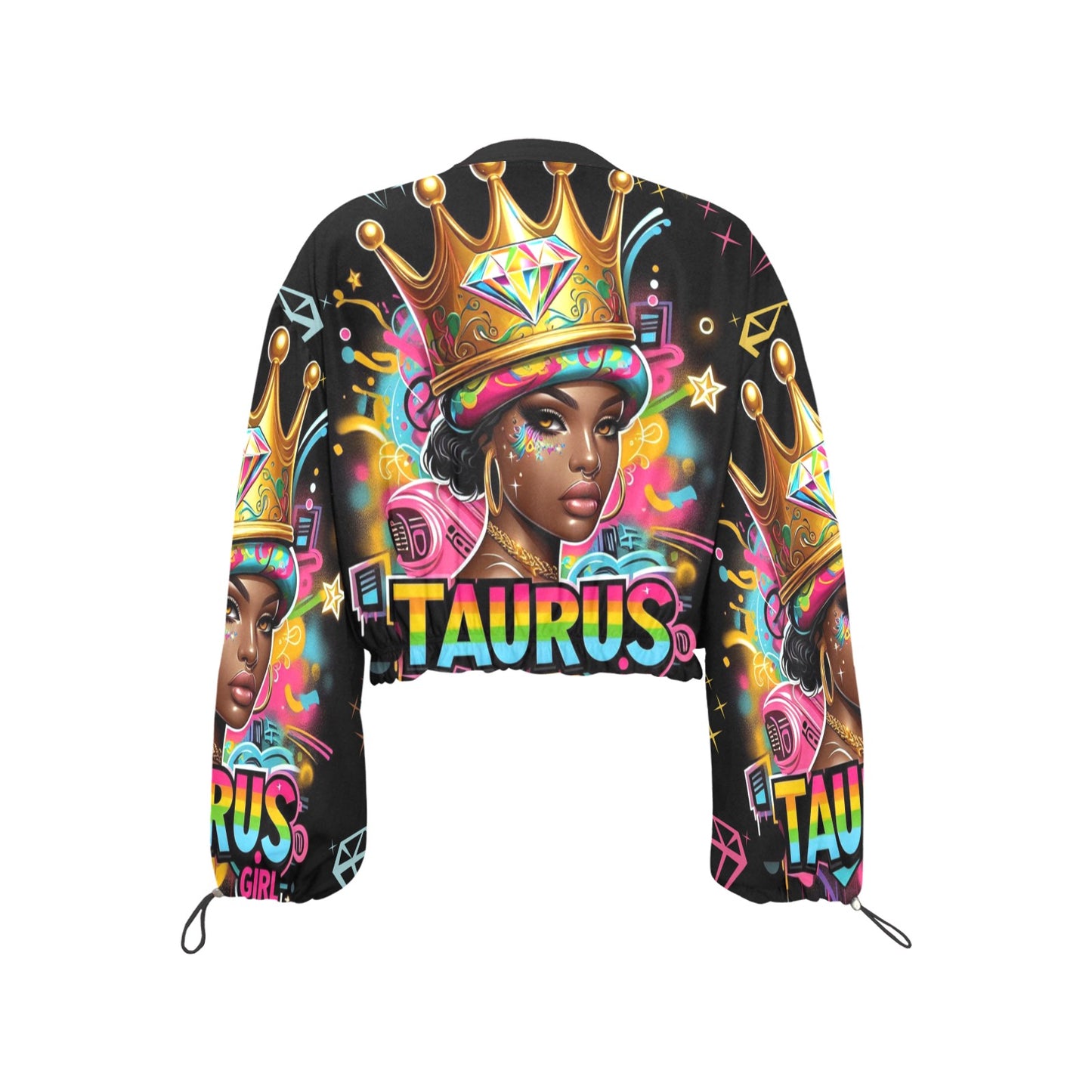 Taurus Girl Cropped Chiffon Jacket for Women (Model H30)