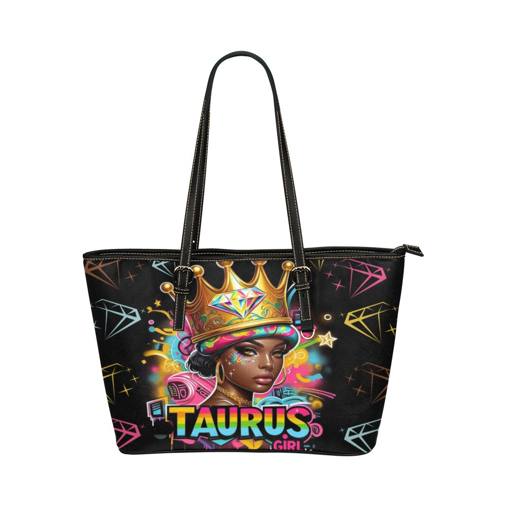 Taurus Girl Leather Tote Bag/Large (Model 1651)