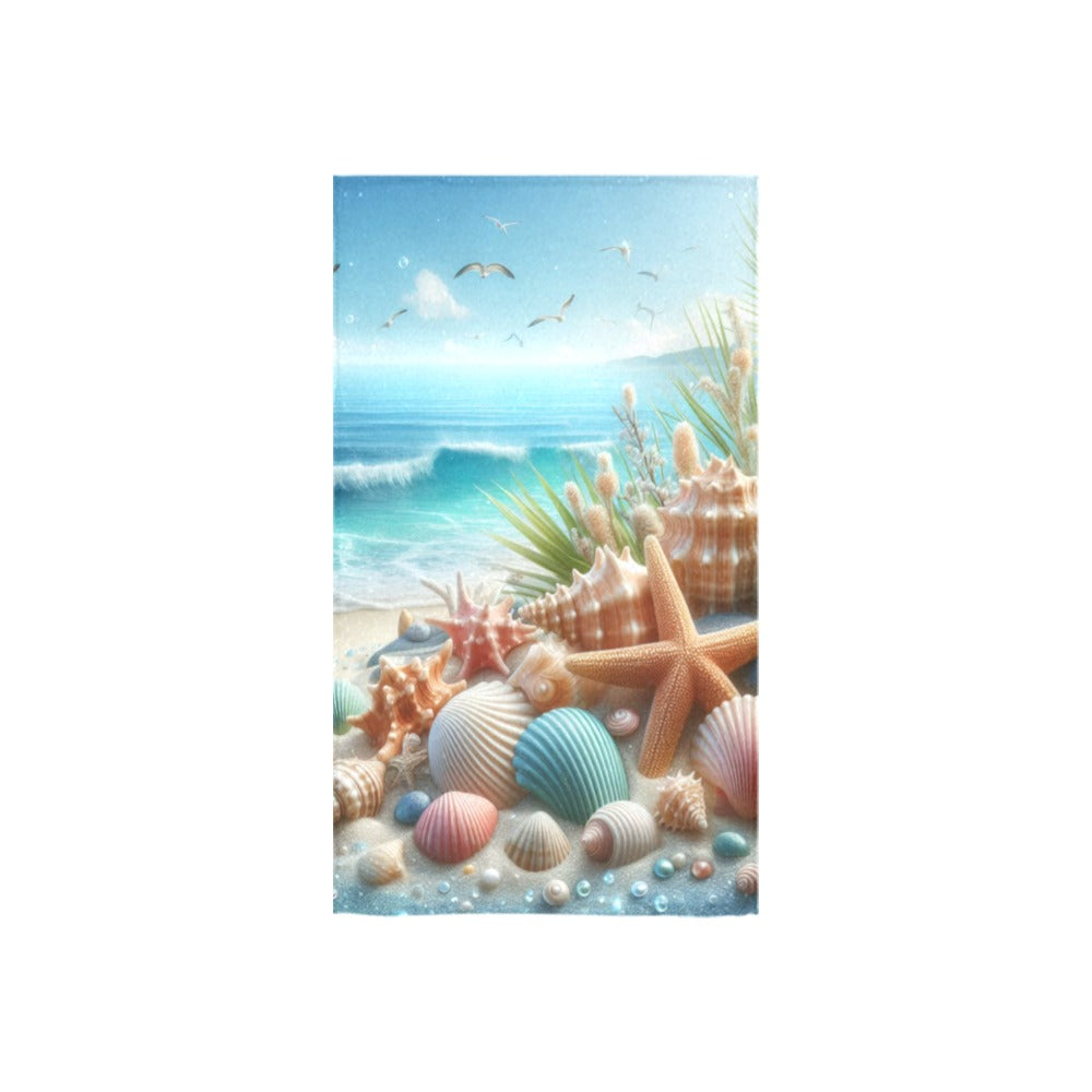 Beach Seashells/Starfish Custom Towel 16"x28"