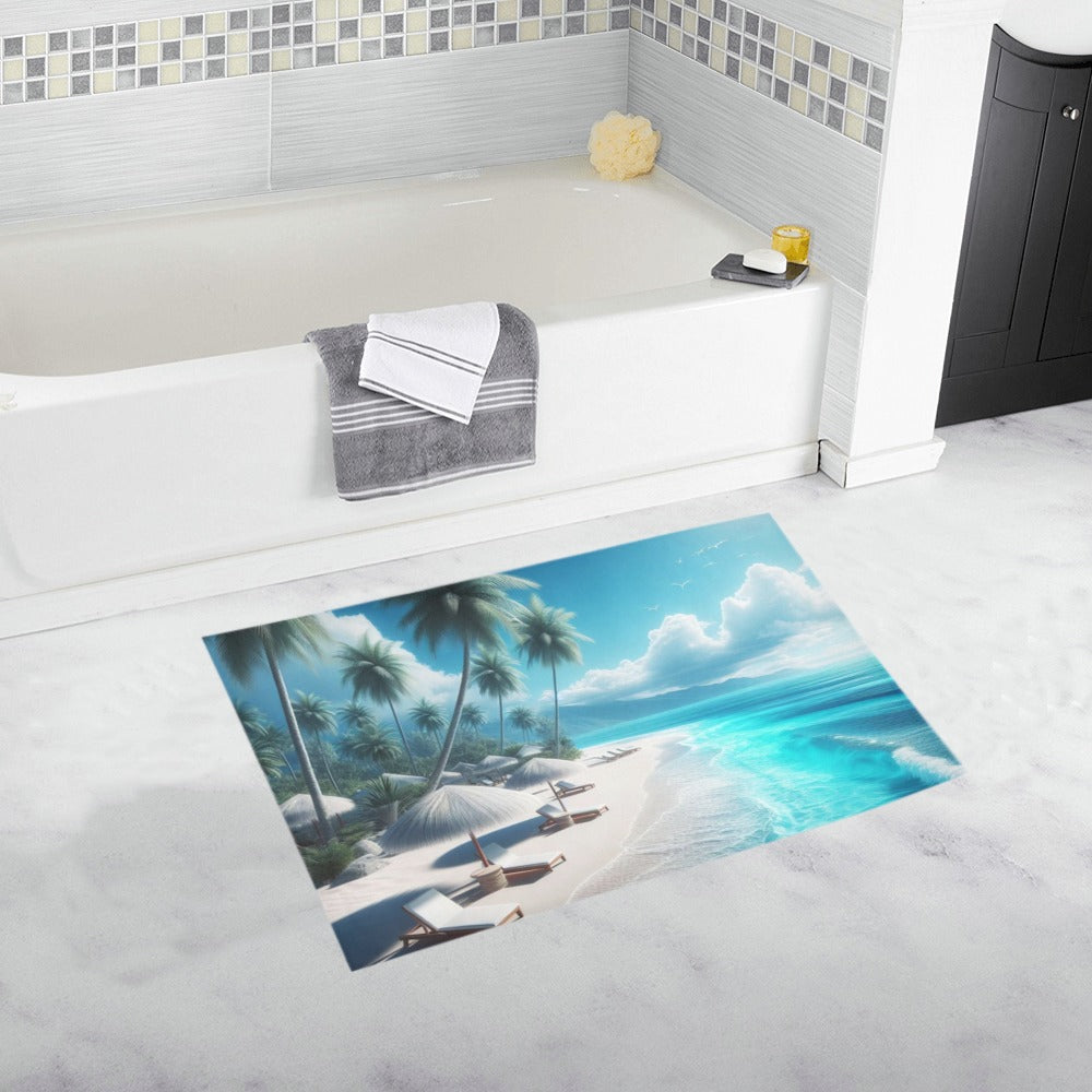 Beach Blue Bath Rug 20''x 32''